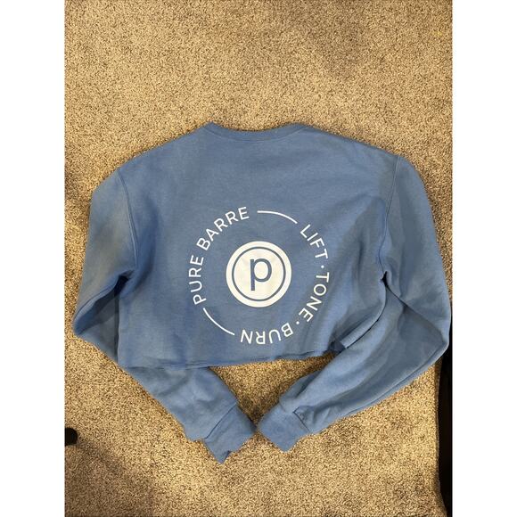 LOT of 2 Pure barre Sweatshirt Size Small XS Cotton Logo Studio Crewneck - Picture 5 of 7